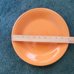 10 1/2 inch orange Fiesta ware diner dish